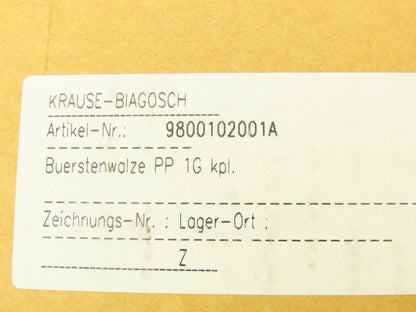 Krause 9800102001A Brush Roller 27x2.25" Brushes 33" Overall For Krause Printer