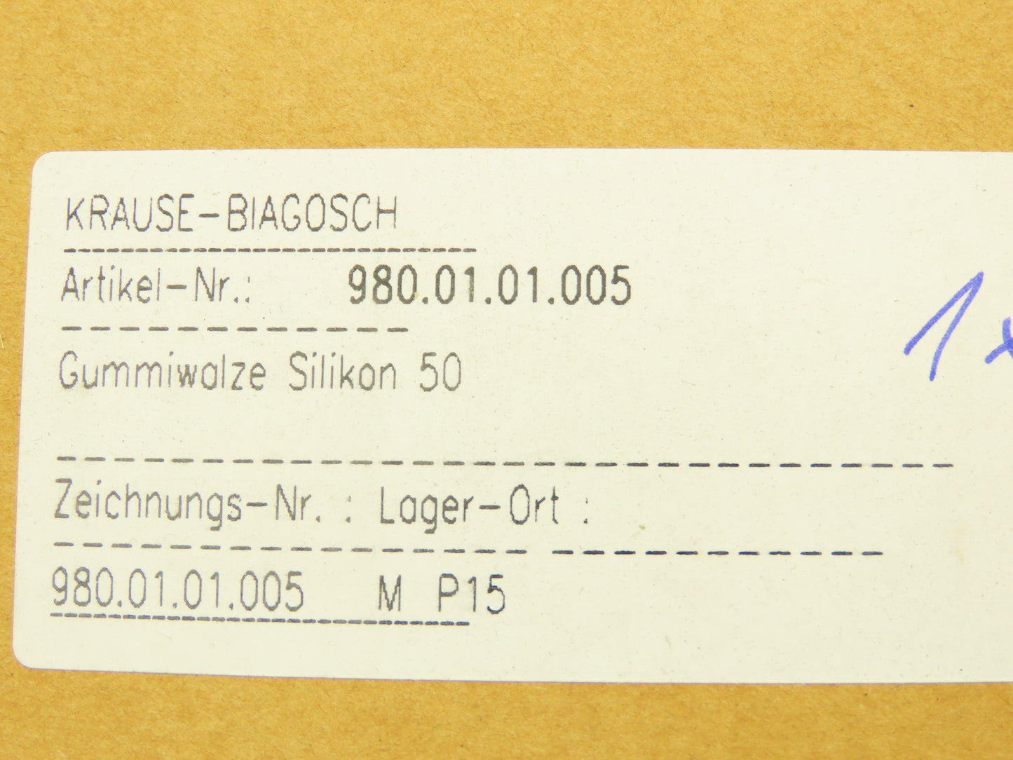 Krause 9800101005 Silicon Roller 27.5x2" Roller Krause Print Processor