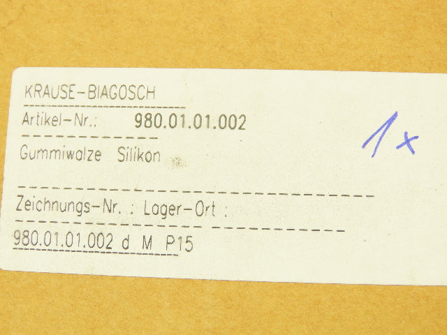 Krause 980-01-01-002 Silicon Roller 27.5x3" Larger Diameter Processor Printer