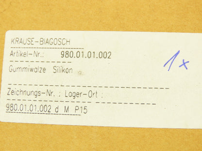Krause 980-01-01-002 Silicon Roller 27.5x3" Larger Diameter Processor Printer