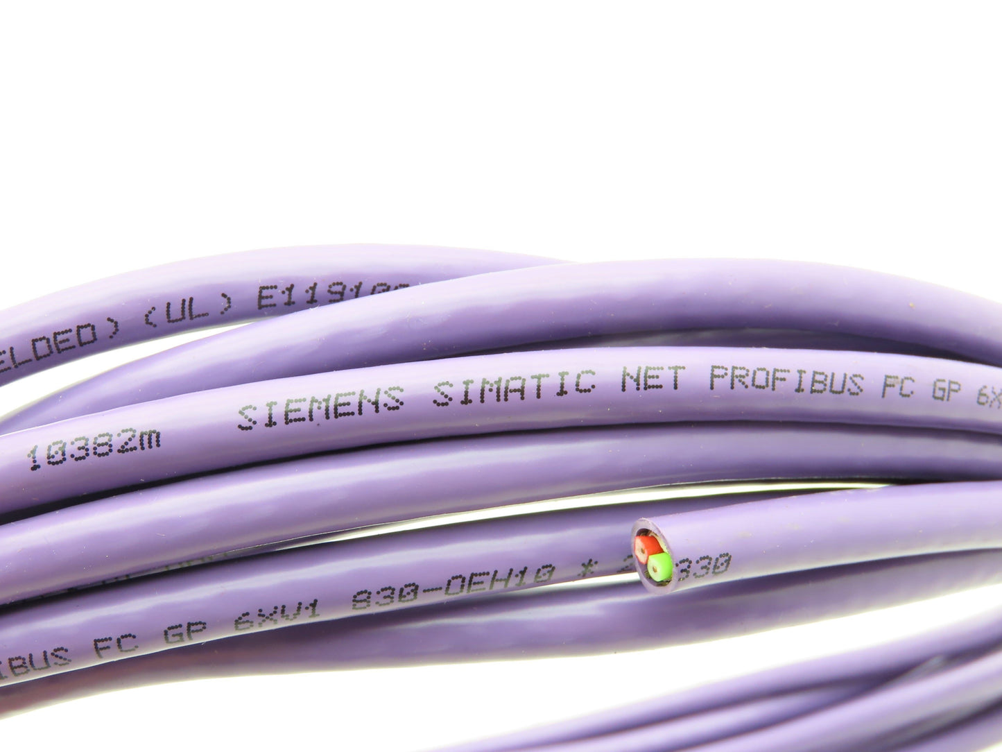 Siemens Simatic 6XV1 830-0EH10 Profibus 2-Conductor Bus Cable 22AWG Shielded 25'
