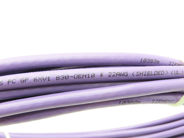 Siemens Simatic 6XV1 830-0EH10 Profibus 2-Conductor Bus Cable 22AWG Shielded 25'