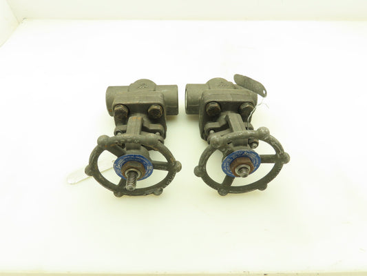 DSI 4101A5-18 Steel 1" NPT Threaded x Socket Gate Valve 1990 PSI #800  LOT OF 2