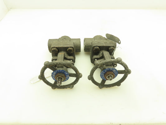 DSI 4101A5-18 Steel 1" NPT Threaded x Socket Gate Valve 1990 PSI #800  LOT OF 2