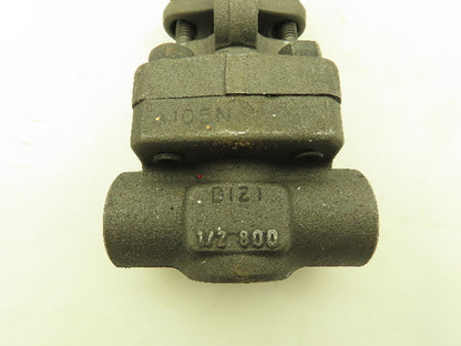 DSI 4121A5-18 Steel 1/2" x 1/2" NPT Threaded Gate Valve 1990 PSI #800