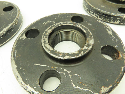 Boltex Class 300 Threaded Flange 1-1/2" NPT 4-Bolt Raised Face  LOT OF 5