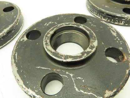 Boltex Class 300 Threaded Flange 1-1/2" NPT 4-Bolt Raised Face  LOT OF 5