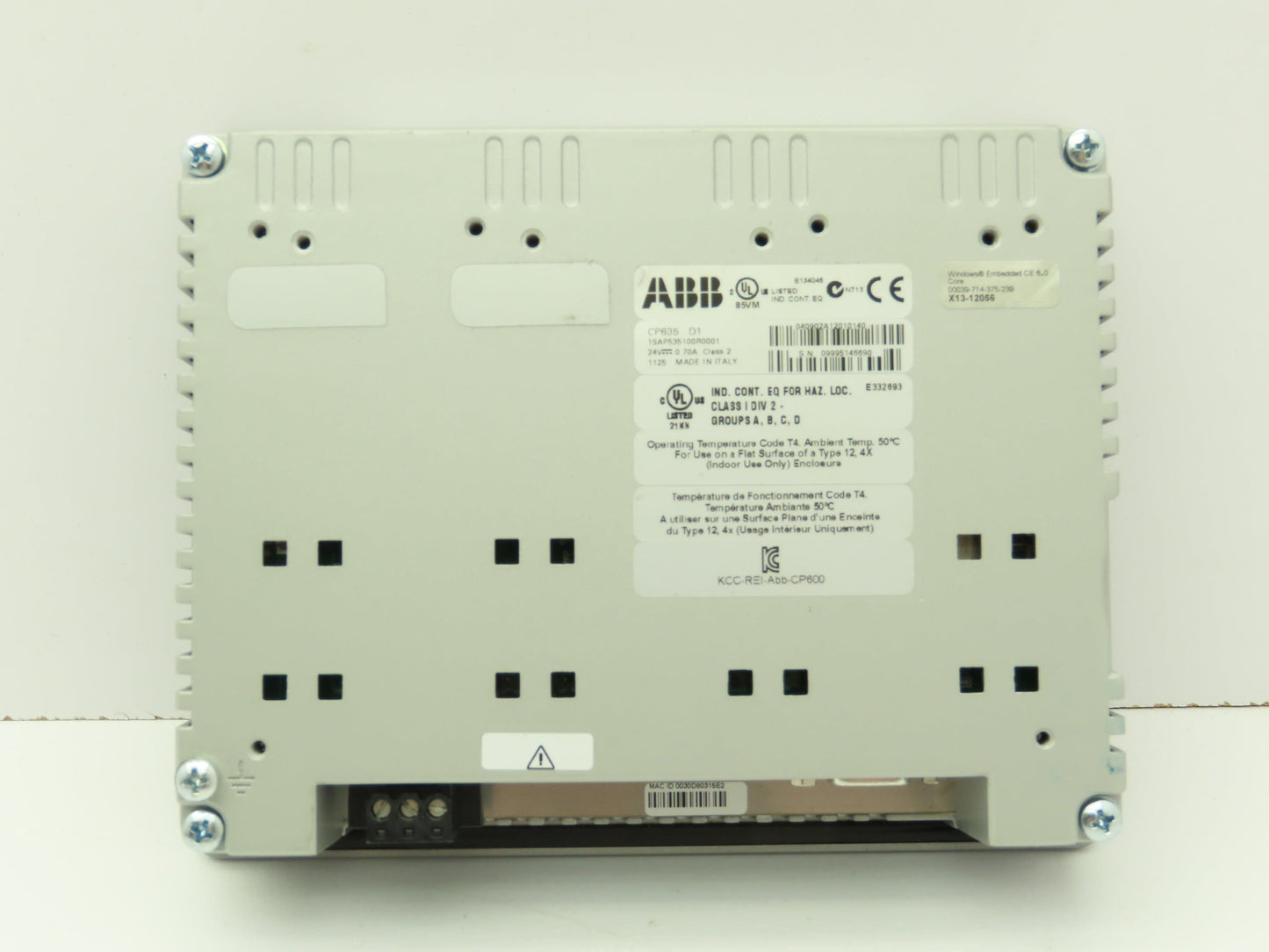 ABB CP635 Control Panel Touch Screen PLC Windows 6.0 Core