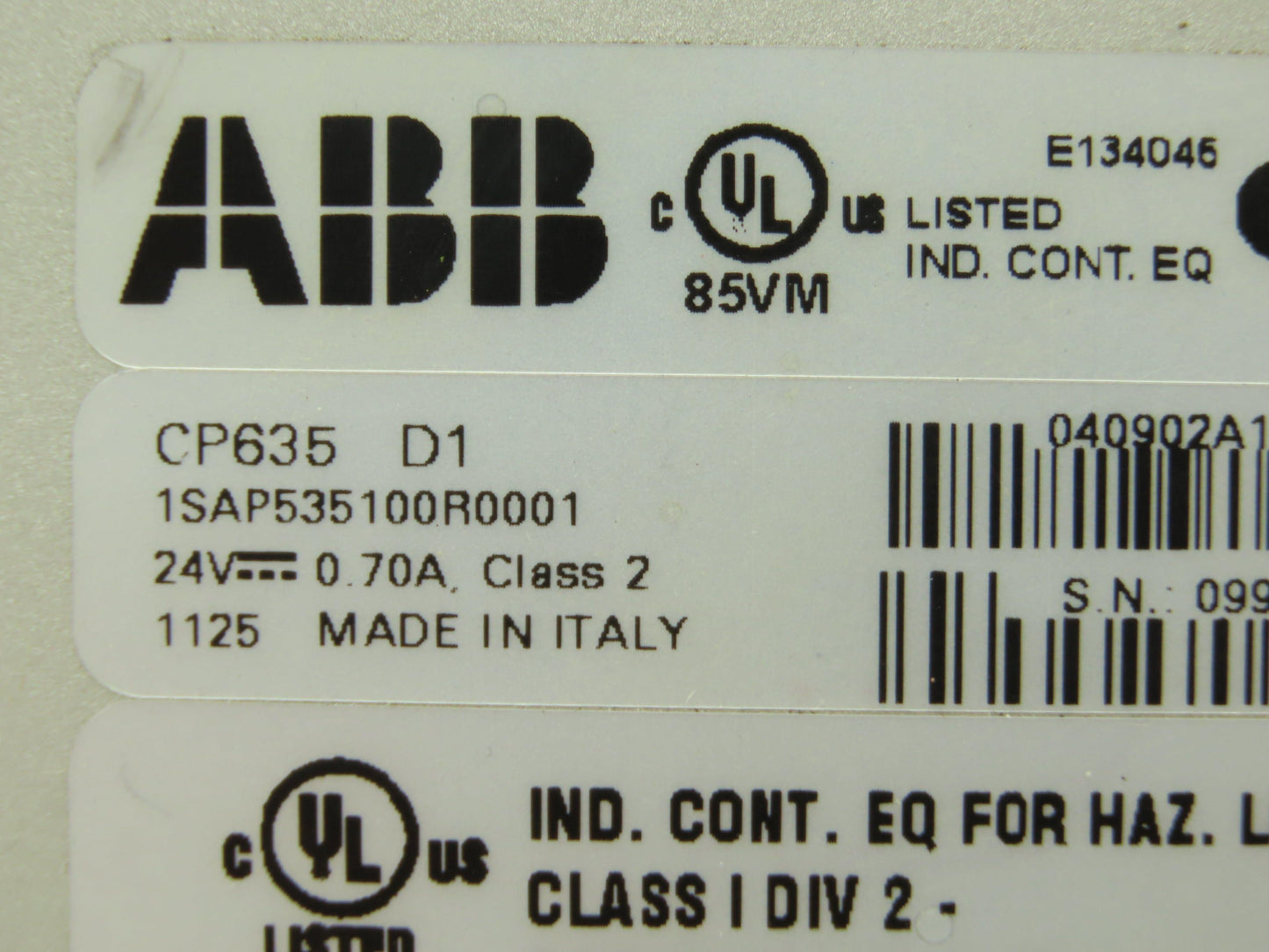 ABB CP635 Control Panel Touch Screen PLC Windows 6.0 Core