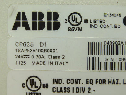 ABB CP635 Control Panel Touch Screen PLC Windows 6.0 Core