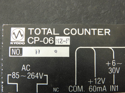 Kyodo Denki CP-06MZ-F Kyodo Total Counter 85-264VAC Input Copies