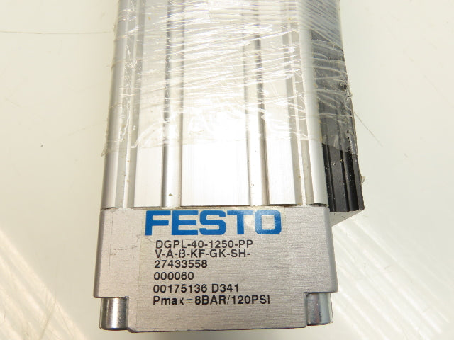 Festo DGPL-40-1250-PPV-A-B-KF-GK-SH Rodless Cylinder Linear Drive 1250mm Stroke