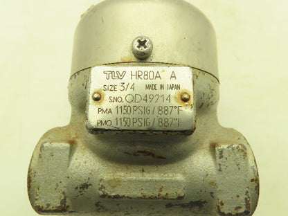 TLV HR80A PowerDyne Disc Steam Trap 3/4" Socket Weld 1150 PSI