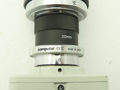 JAI CCD Video Camera Sensitive Monochrome Analog 12VDC 50MM Computar
