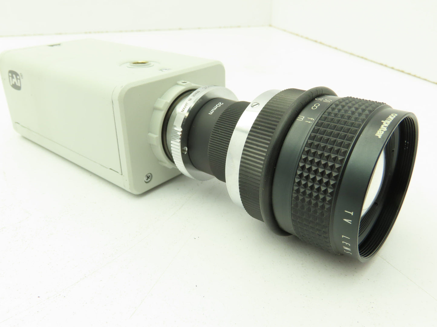 JAI CCD Video Camera Sensitive Monochrome Analog 12VDC 50MM Computar