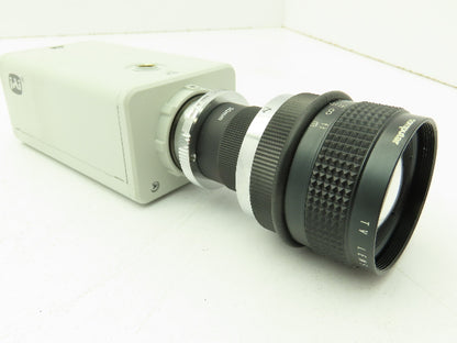 JAI CCD Video Camera Sensitive Monochrome Analog 12VDC 50MM Computar
