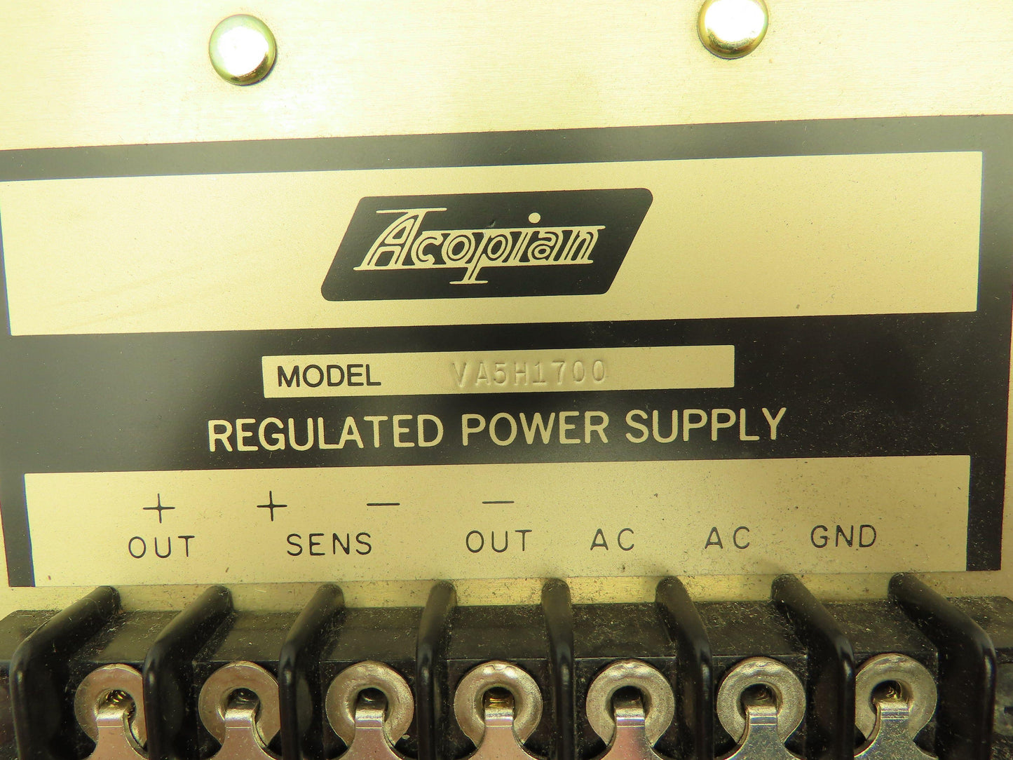 Acopian VA5H1700 Regulated DC Power Supply 5VDC 17A