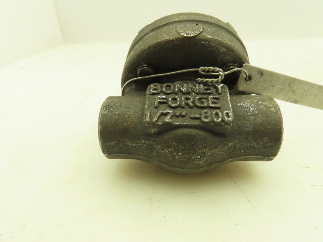 Bonney Forge HL-52  T-Style Steel Ball Check Valve 1/2" NPT Class 800#  LOT OF 2