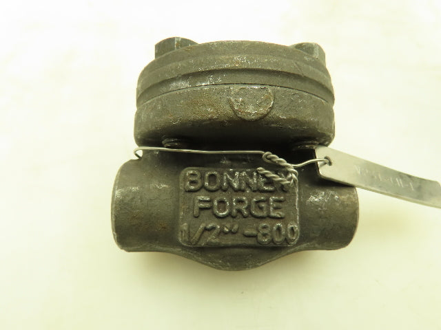 Bonney Forge HL-52  T-Style Steel Ball Check Valve 1/2" NPT Class 800#  LOT OF 2