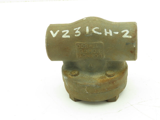 Bonney Forge HL-52  T-Style Steel Ball Check Valve 1" Socket 1975 PSI Class 800#