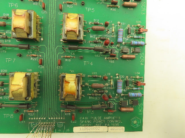Spang Power Electronics 119820002 Gate Pulse Amplifier Circuit Board SCR2 Plug