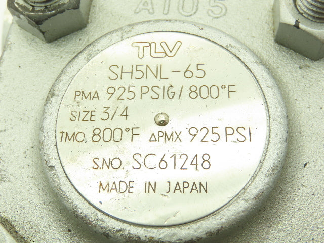 TLV SH5NL-65 Free Float Thermostatic Steam Trap 3/4" Flanged 925 PSI