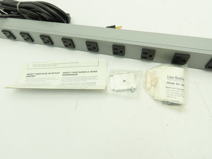 Wiremold UL404BD Plug-In Outlet Center 16 Outlet Power Strip 15A 120VAC 48"