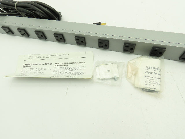 Wiremold UL404BD Plug-In Outlet Center 16 Outlet Power Strip 15A 120VAC 48"