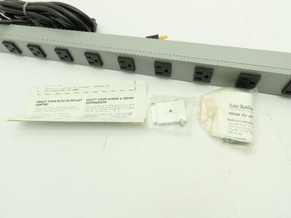 Wiremold UL404BD Plug-In Outlet Center 16 Outlet Power Strip 15A 120VAC 48"