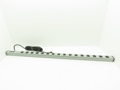Wiremold UL404BD Plug-In Outlet Center 16 Outlet Power Strip 15A 120VAC 48"