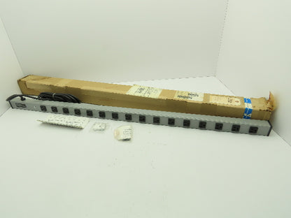 Wiremold UL404BD Plug-In Outlet Center 16 Outlet Power Strip 15A 120VAC 48"