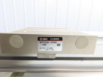 SMC MY1C25G-G1693-1400 Pneumatic Rodless Cylinder Linear Actuator 25mm x 1400mm