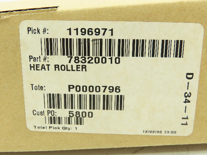 Mita Copystar 78320010 Printer Heat Roller