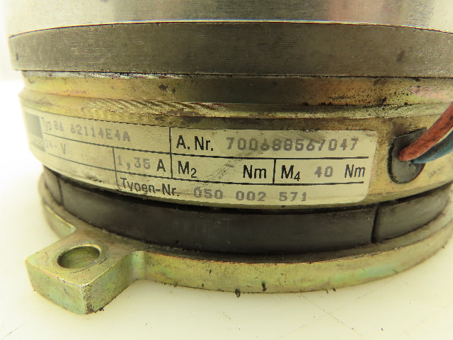 Binder 86 62114E4A Servo Motor DC Brake 24V 1.35A