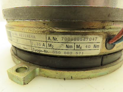 Binder 86 62114E4A Servo Motor DC Brake 24V 1.35A