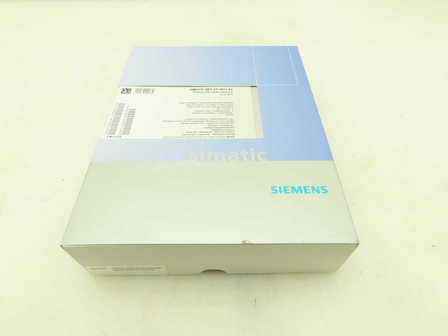 Siemens Simatic 6GK1561-3AA01 Net CP 5613 A2 DPBase/DP-RAM-Interface V13 SP1