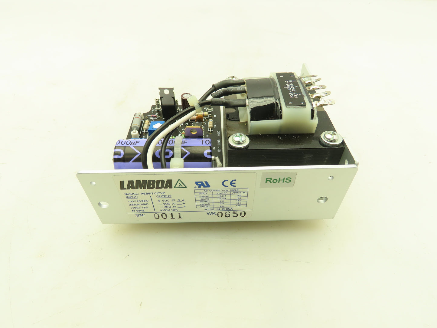 Lambda HSB5-3.0/OVP Power Supply 5VDC 3A Output