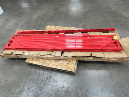 Acorn Wire Iron Works Security Folding Gate 7x7' Red Locking Heavy Duty No Key