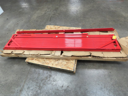 Acorn Wire Iron Works Security Folding Gate 7x7' Red Locking Heavy Duty No Key