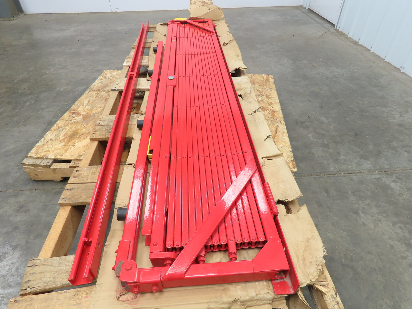 Acorn Wire Iron Works Security Folding Gate 7x7' Red Locking Heavy Duty No Key