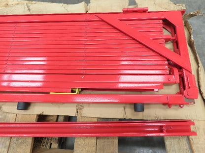 Acorn Wire Iron Works Security Folding Gate 7x7' Red Locking Heavy Duty No Key