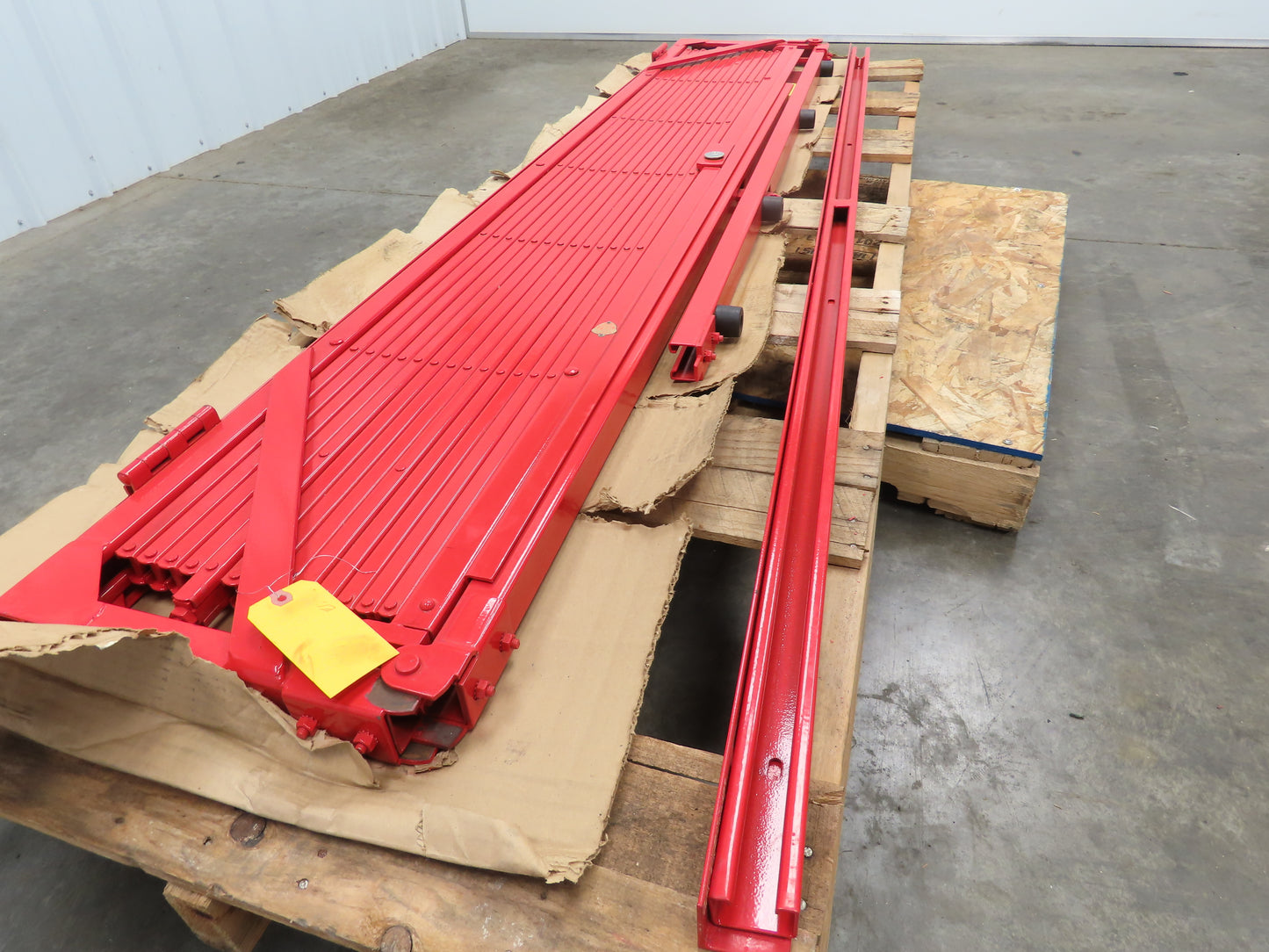 Acorn Wire Iron Works Security Folding Gate 7x7' Red Locking Heavy Duty No Key