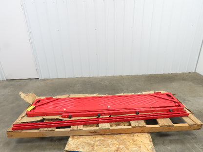 Acorn Wire Iron Works Security Folding Gate 7x7' Red Locking Heavy Duty No Key