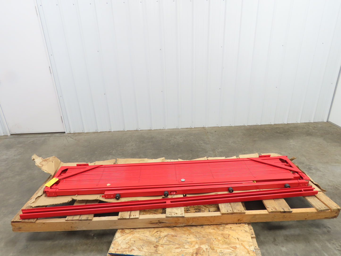 Acorn Wire Iron Works Security Folding Gate 7x7' Red Locking Heavy Duty No Key