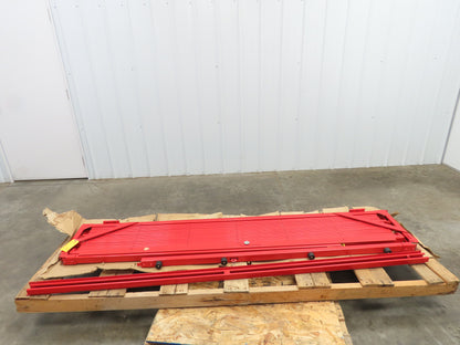 Acorn Wire Iron Works Security Folding Gate 7x7' Red Locking Heavy Duty No Key