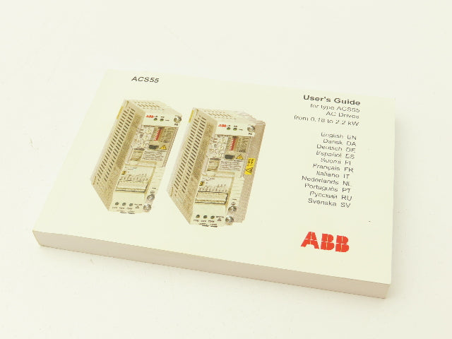 ABB ACS55-01N-01A4-2-U  AC Drive 0.18KW/ 0.25HP 0-250Hz  240VAC 1PH to 3PH