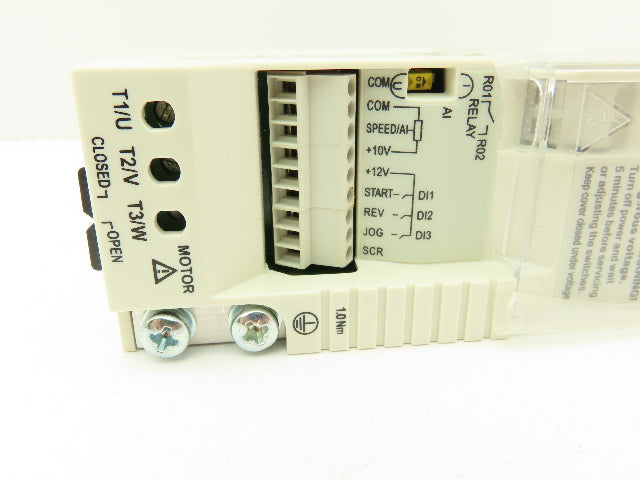 ABB ACS55-01N-01A4-2-U  AC Drive 0.18KW/ 0.25HP 0-250Hz  240VAC 1PH to 3PH