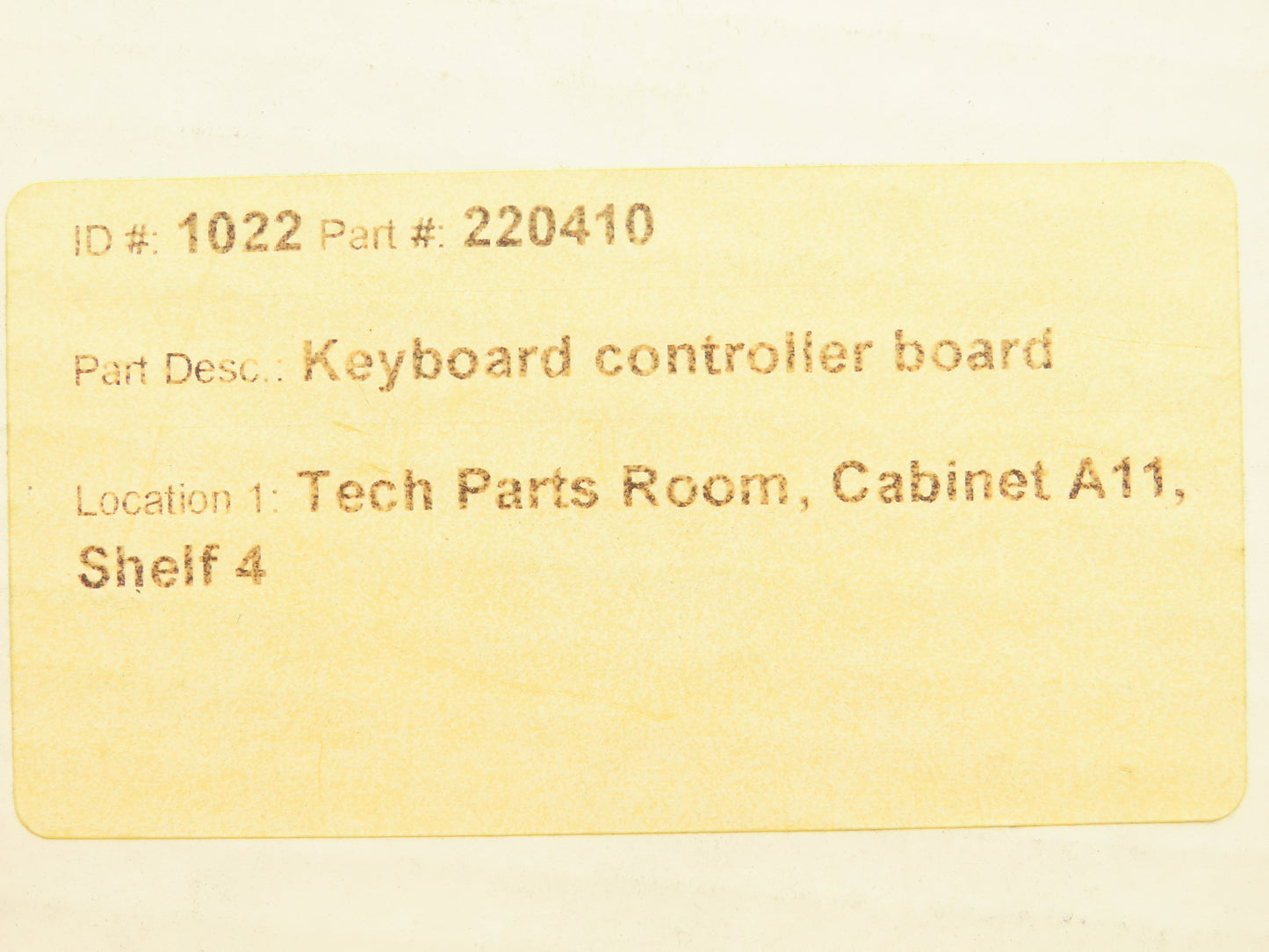 TKS 220410 Keyboard Controller Circuit Board Rev B