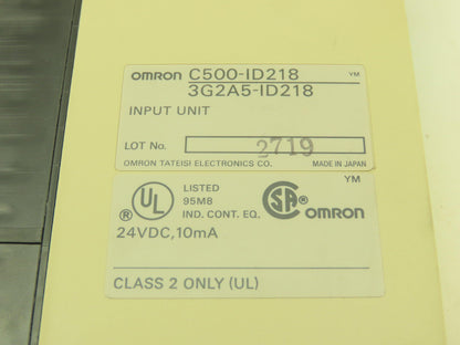 Omron 3G2A5-ID218 C500-ID218 Input Unit Module 24VDC