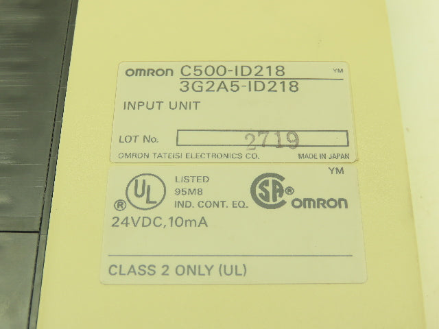 Omron 3G2A5-ID218 C500-ID218 Input Unit Module 24VDC